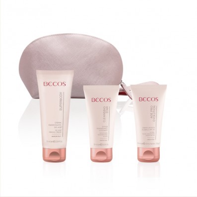 BECOS No Age Face&Body Set-Scrub rigenerante+Crema anti-età globale+Crema Rassodante No Age 